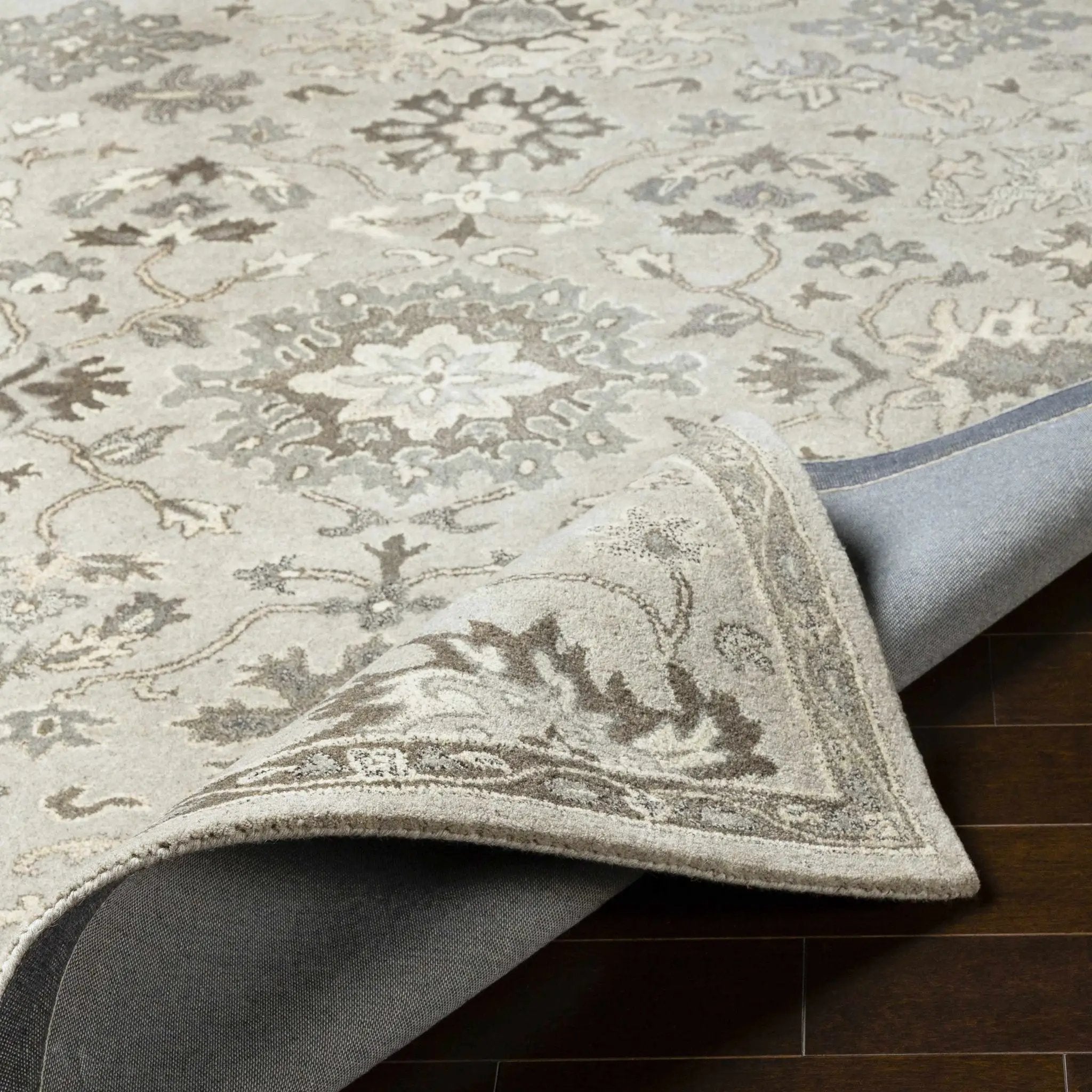 Willimantic Beige Thick Wool Rug by Boutique Rugs
