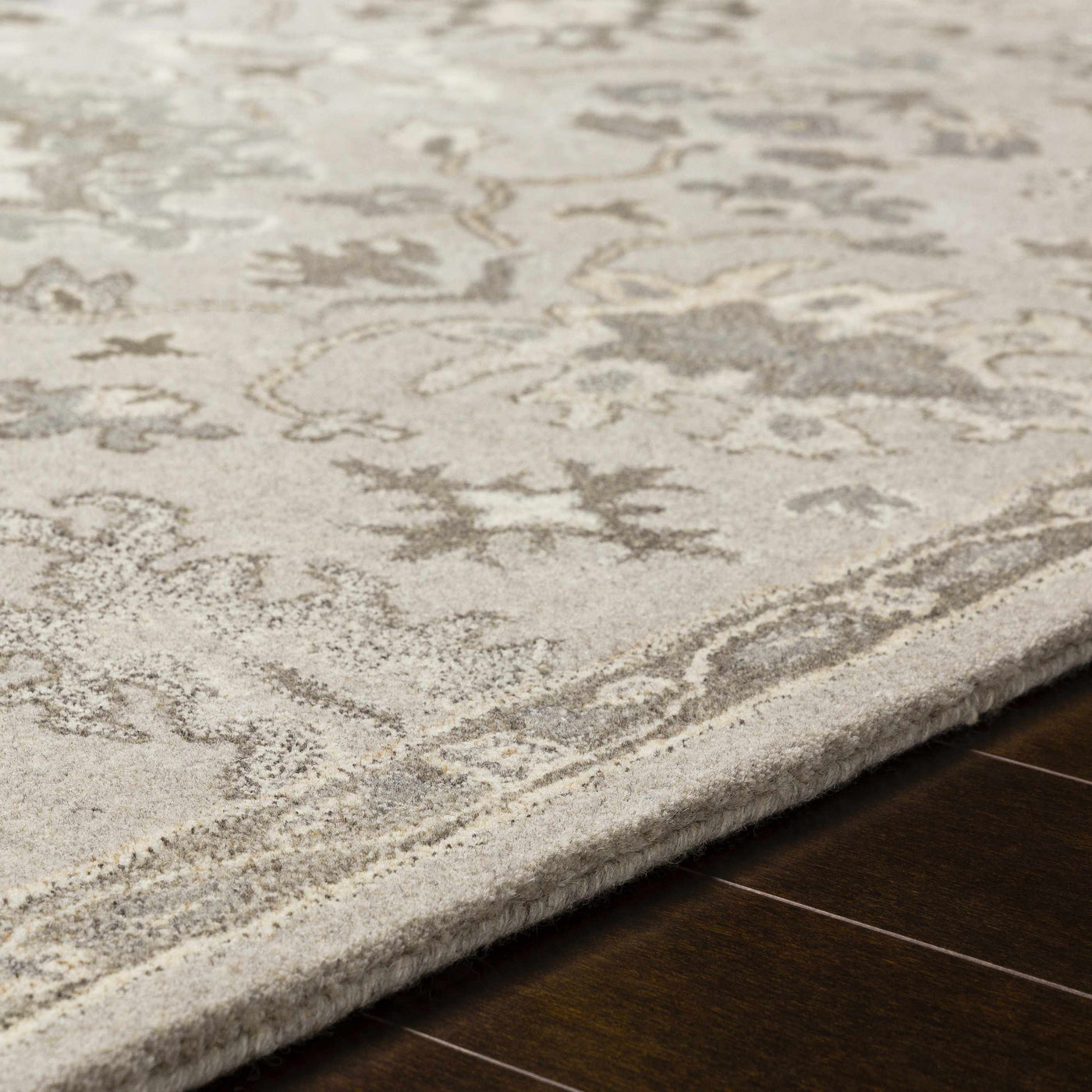 Willimantic Beige Thick Wool Rug by Boutique Rugs