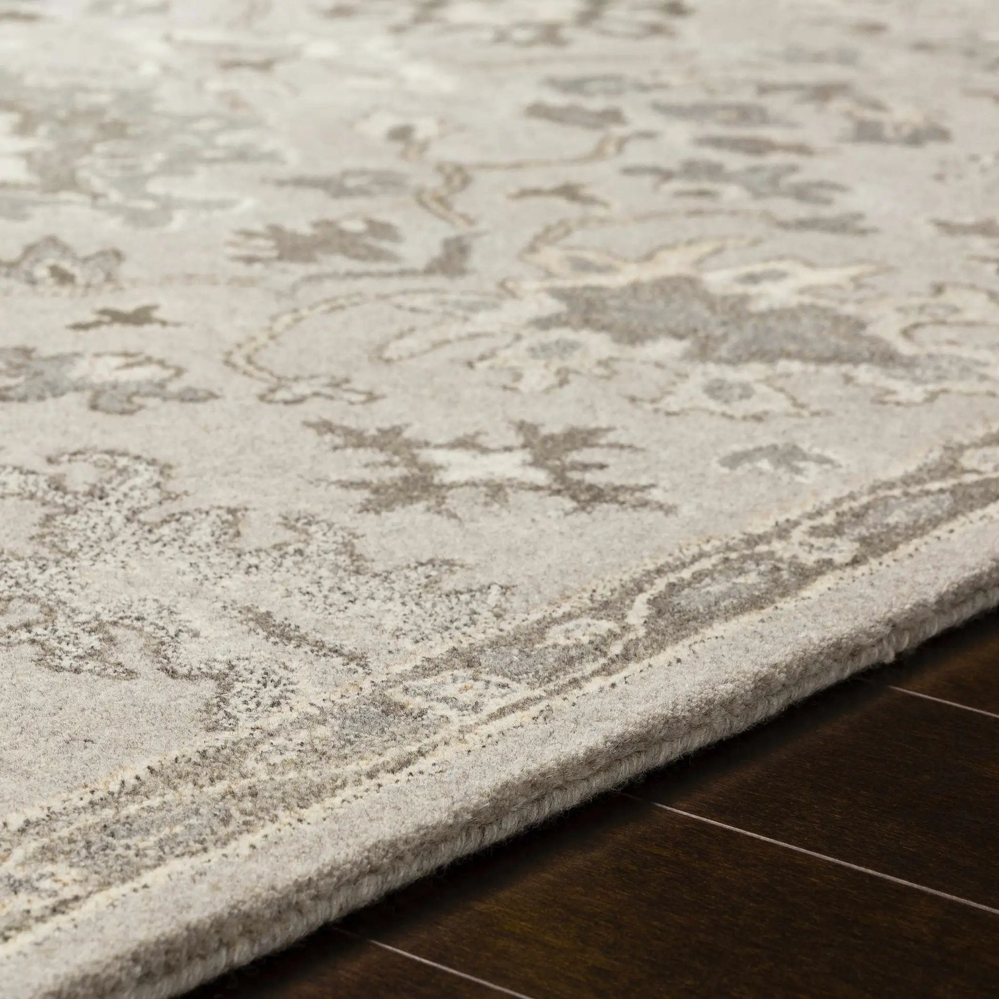 Willimantic Beige Thick Wool Rug by Boutique Rugs