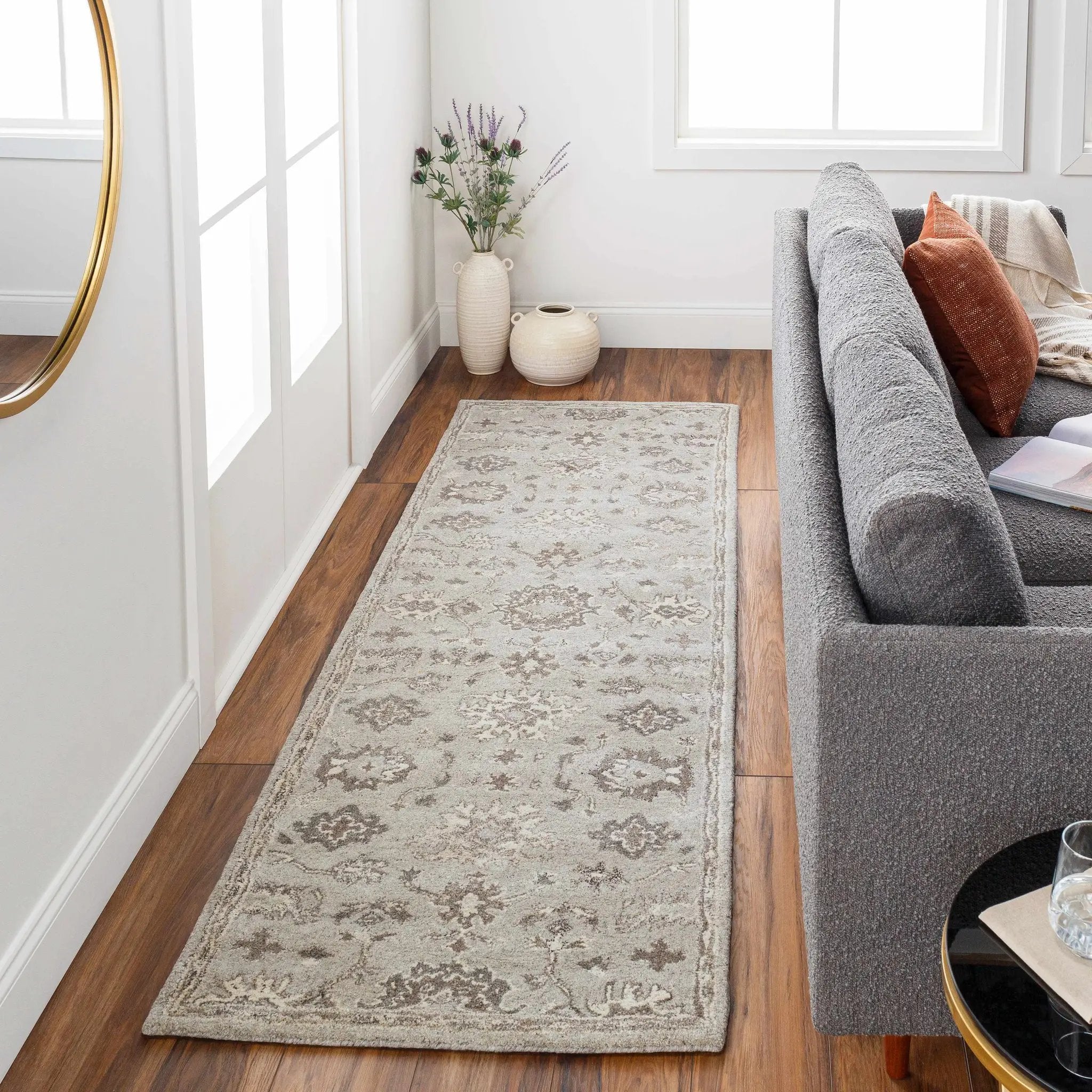 Willimantic Beige Thick Wool Rug by Boutique Rugs