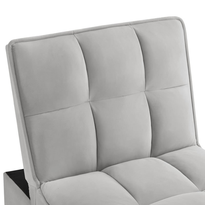 4 in 1 Multi-Function Single Sofa Bed with Adjustable Backrest - Gray, photo 5 of 14