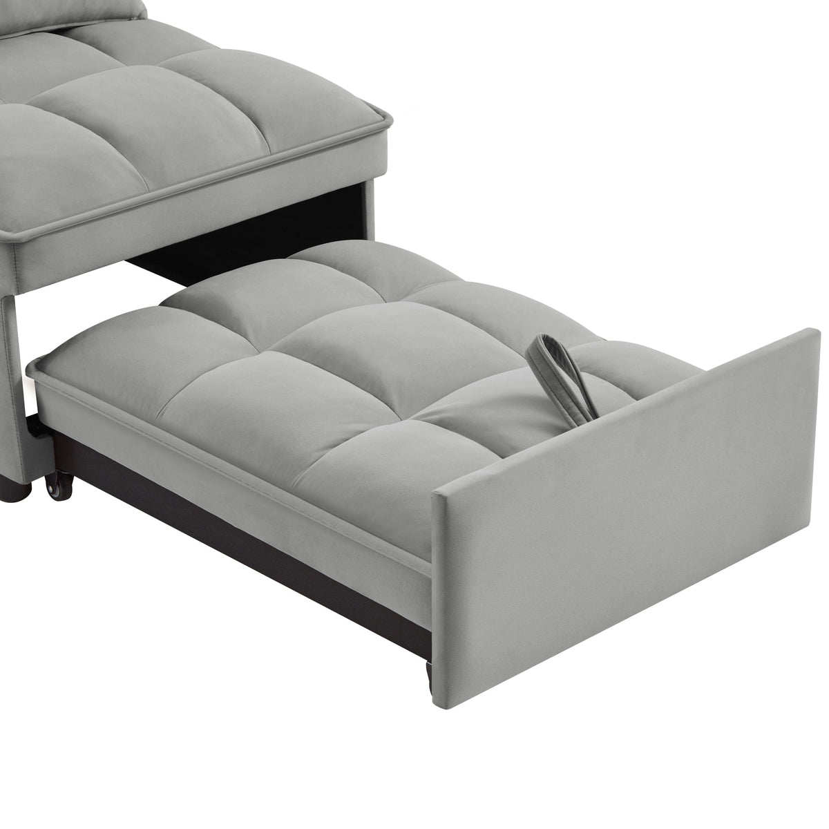 4 in 1 Multi-Function Single Sofa Bed with Adjustable Backrest - Gray, photo 7 of 14