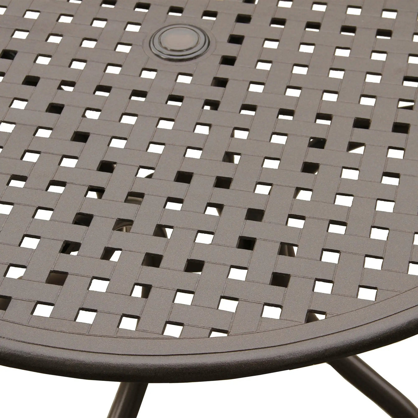 Outdoor Aluminum 5pc Round Patio Dining Set with Four Chairs by Sharicks