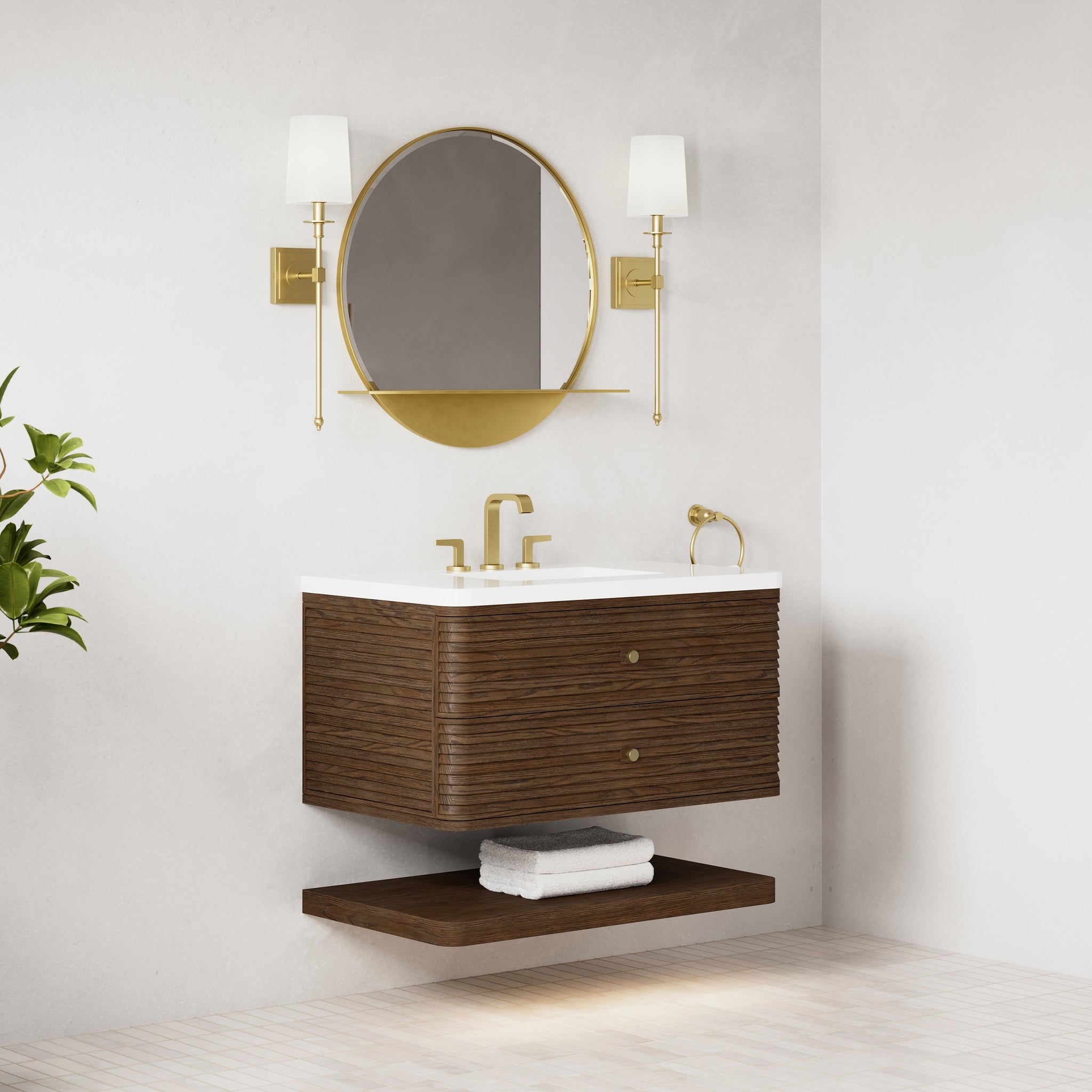 James Martin Allamari 36" Floating Single Bathroom Vanity, Sable by James Martin