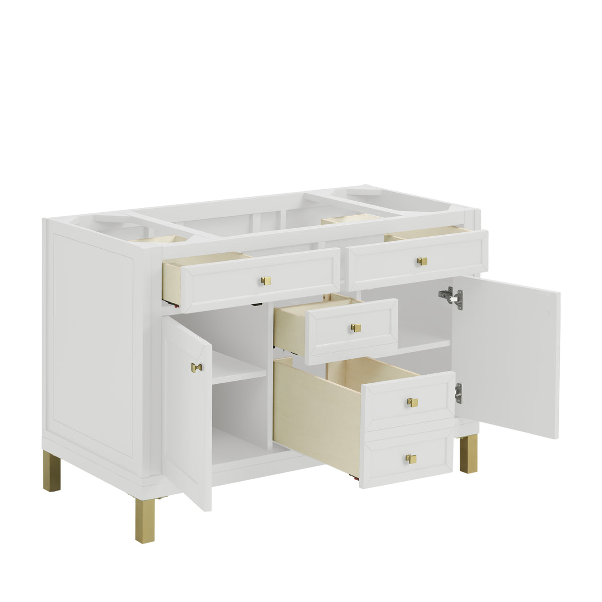 James Martin Chicago 48" Single Vanity Cabinet, Glossy White, view 6