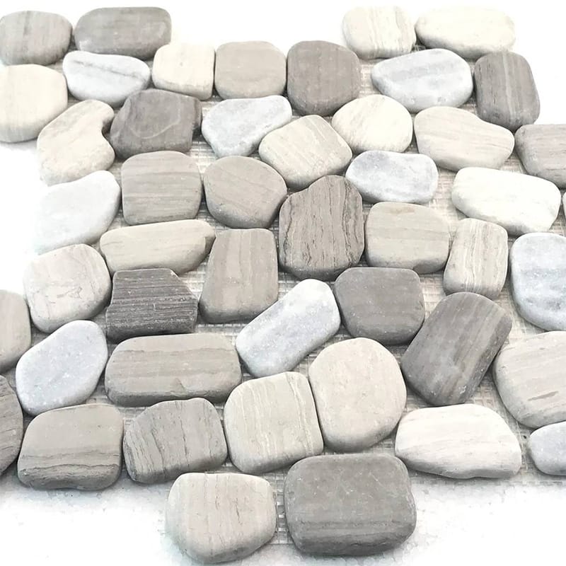 Wood Age Natural Pebble Mosaics 12x12 Pebble Natural 12x12 Mosaics