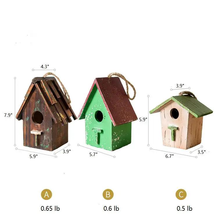 Wood Craft Bird's House Ornament by RusticReach