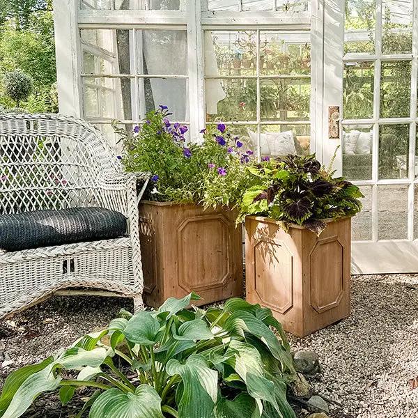 Oversized Wooden Planters Set of 2 by Decor Steals
