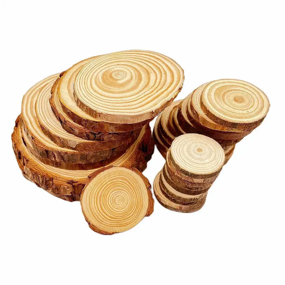 Wood Slices - Natural Pine Round by House Of Avana