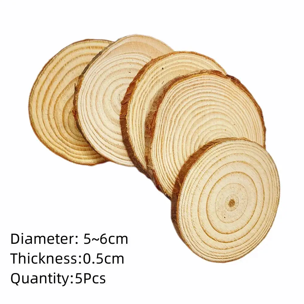 Wood Slices - Natural Pine Round by House Of Avana
