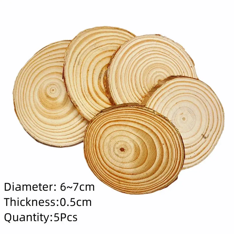 Wood Slices - Natural Pine Round by House Of Avana