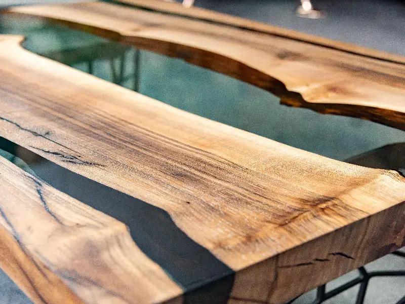 Custom Resin River Walnut Coffee Table | Voronoi Collection by Gizz