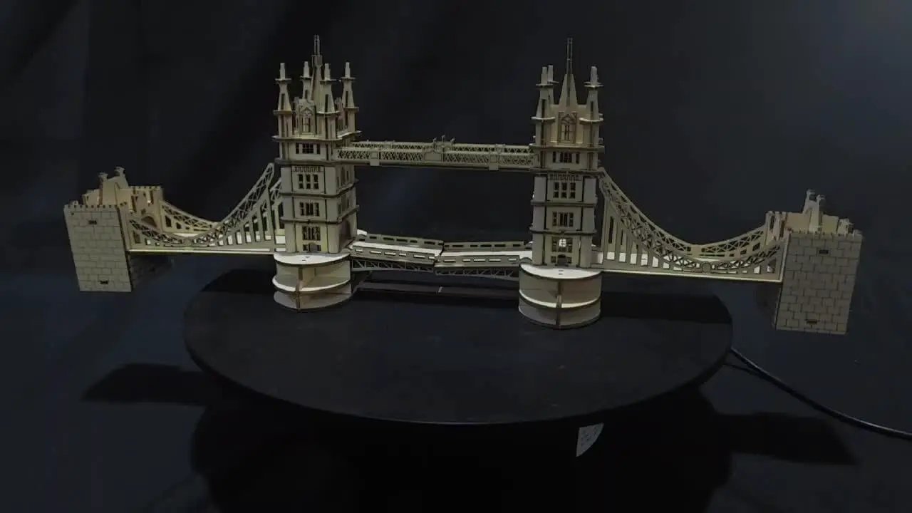 Wooden 3D London Bridge Puzzle Model with Interlocking Pieces by House Of Avana
