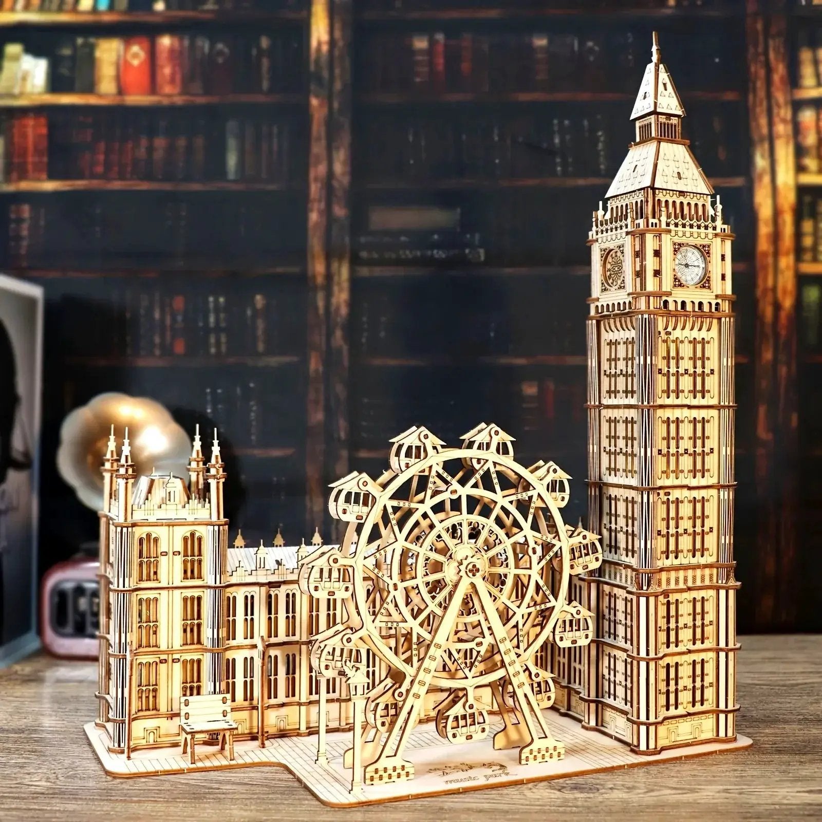 Wooden 3D Puzzle Model Kit of Big Ben with Interlocking Pieces by House Of Avana