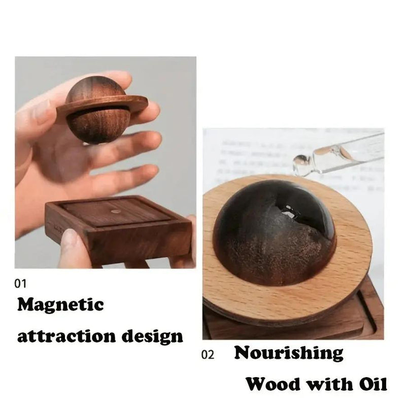 Wooden Aromatherapy Essential Oil Diffuser Sphere by House Of Avana