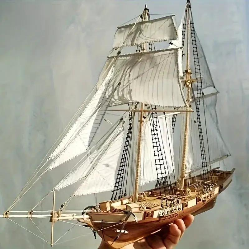 Wooden Boat Assembly Kit Classical Western Design Model by House Of Avana
