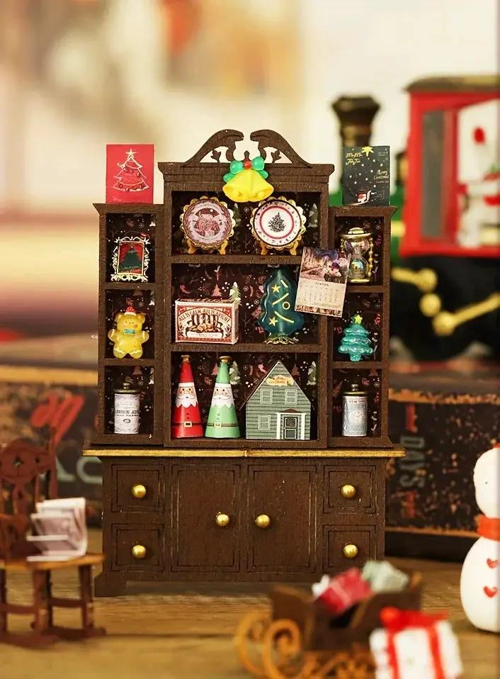 Wooden Christmas House Mini Model Kit Handcrafted by House Of Avana