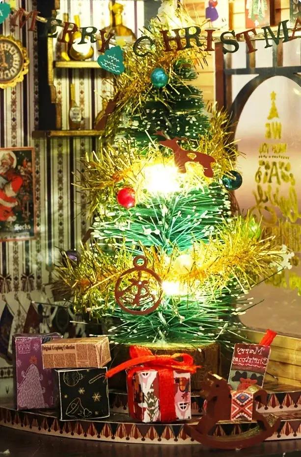 Wooden Christmas House Mini Model Kit Handcrafted by House Of Avana