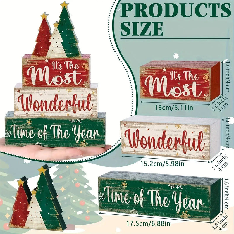 Wooden Christmas Tree Decoration with Layered Wooden Design by House Of Avana