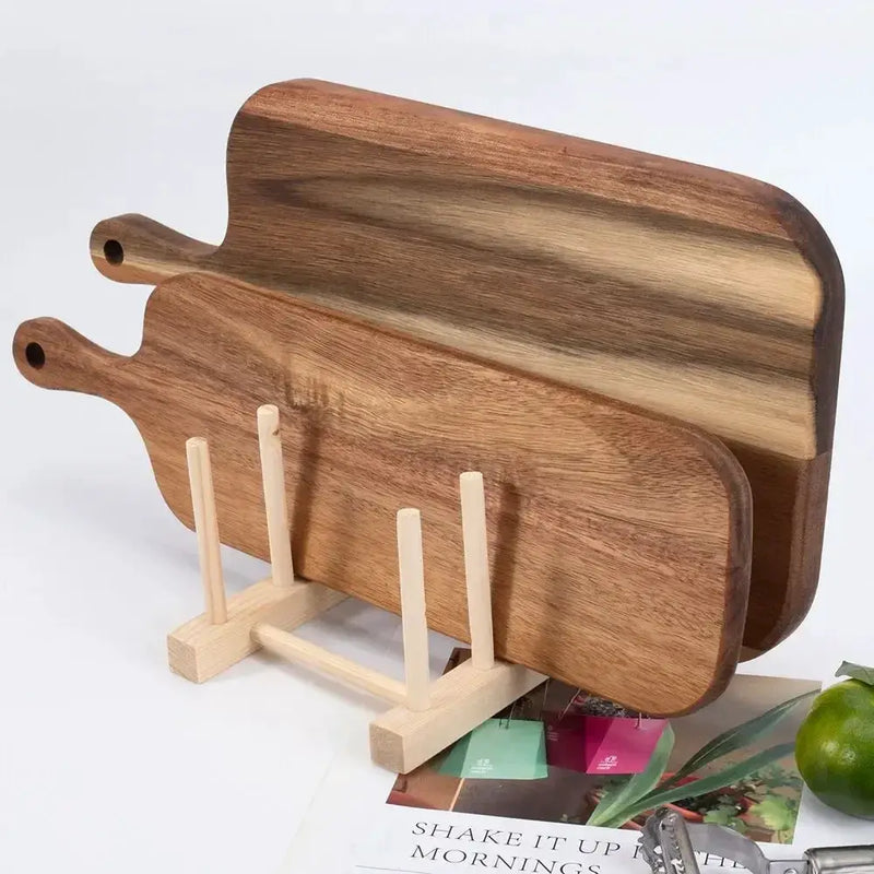 Wooden Cutting Board with Handle and Easy Grip Design by House Of Avana