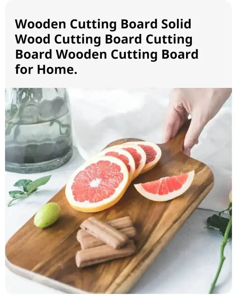 Wooden Cutting Board with Handle and Easy Grip Design by House Of Avana