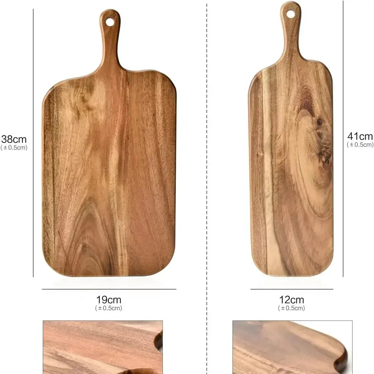 Wooden Cutting Board with Handle and Easy Grip Design by House Of Avana