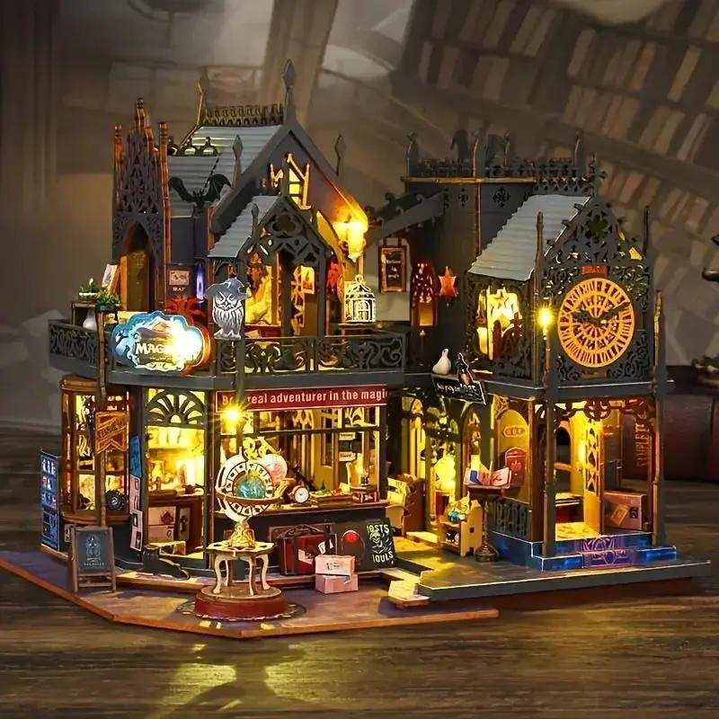 Wooden Dollhouse Forest Hut Design Handmade Multi Layer by House Of Avana