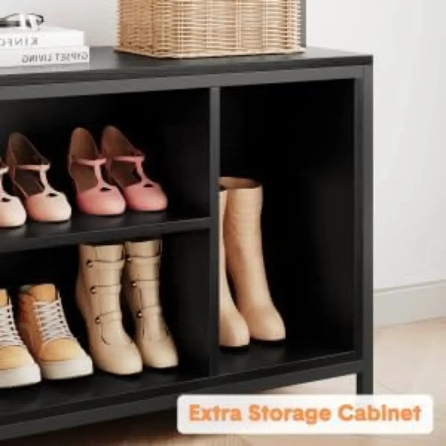 Wooden Hall Tree with Storage Bench and Coat Rack by House Of Avana