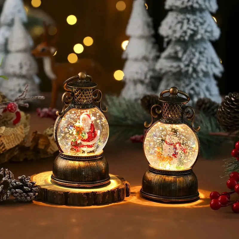 Wooden Music Box with Glowing Snowfall and USB Power by House Of Avana