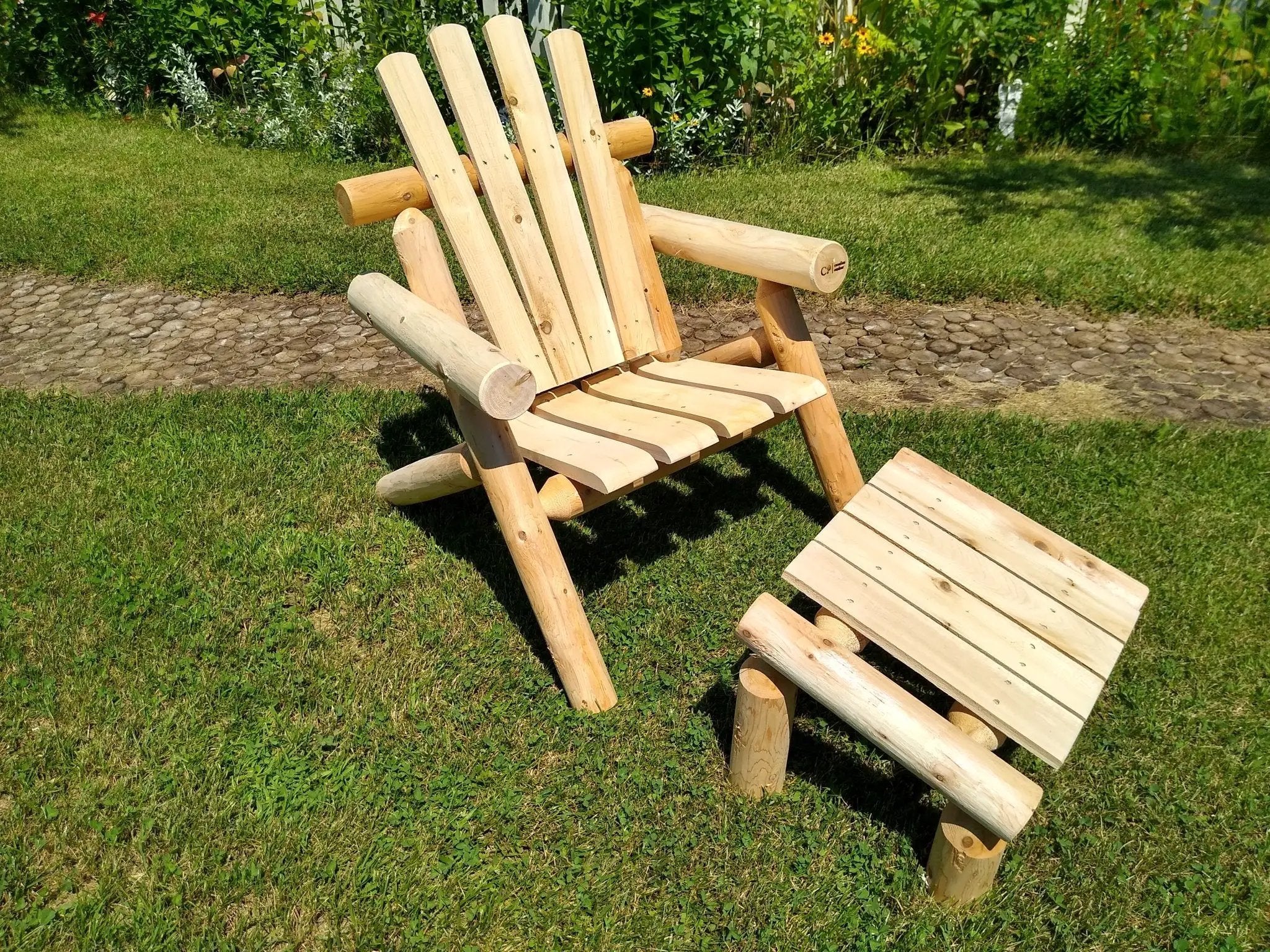 Outdoor Patio Footrest by Cedar Creek Rustic Furniture