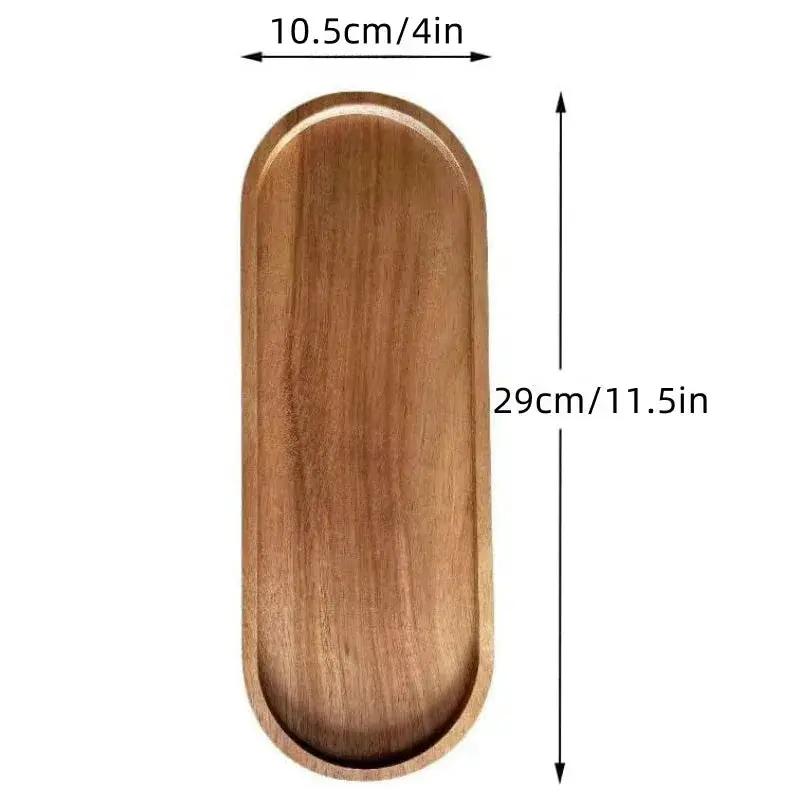 Wooden Serving Tray 11.5 x 4 Inch Oval Deli Board Cheese Plate by House Of Avana
