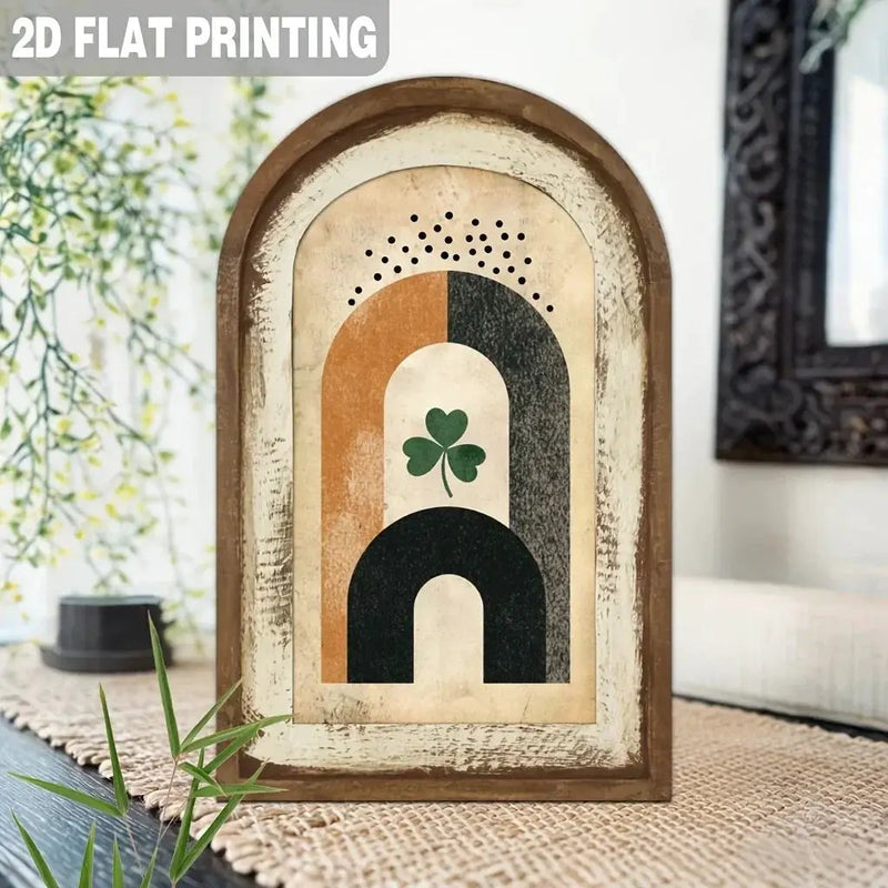 Wooden Sign - Abstract Wooden 7x12 Inch by House Of Avana