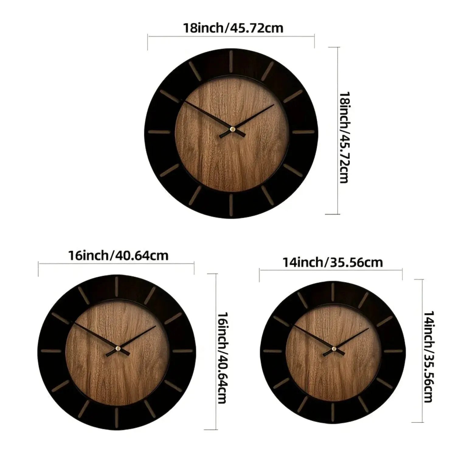 Wooden Silent Wall Clock with Vintage Design by House Of Avana