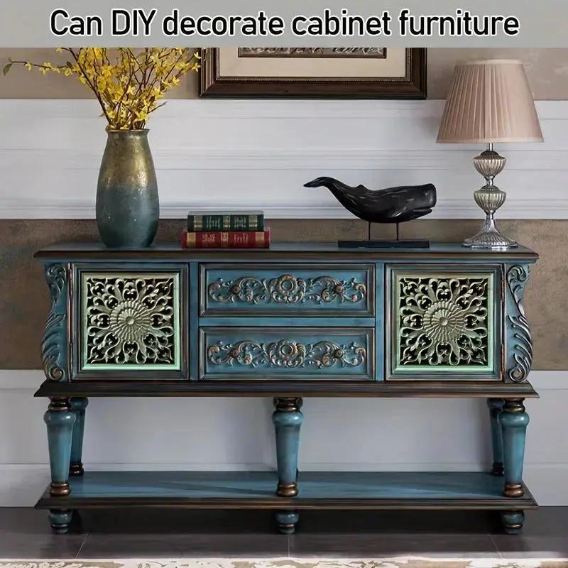 Wooden Square Applique 20cm Unpainted Home Decor Cornice by House Of Avana