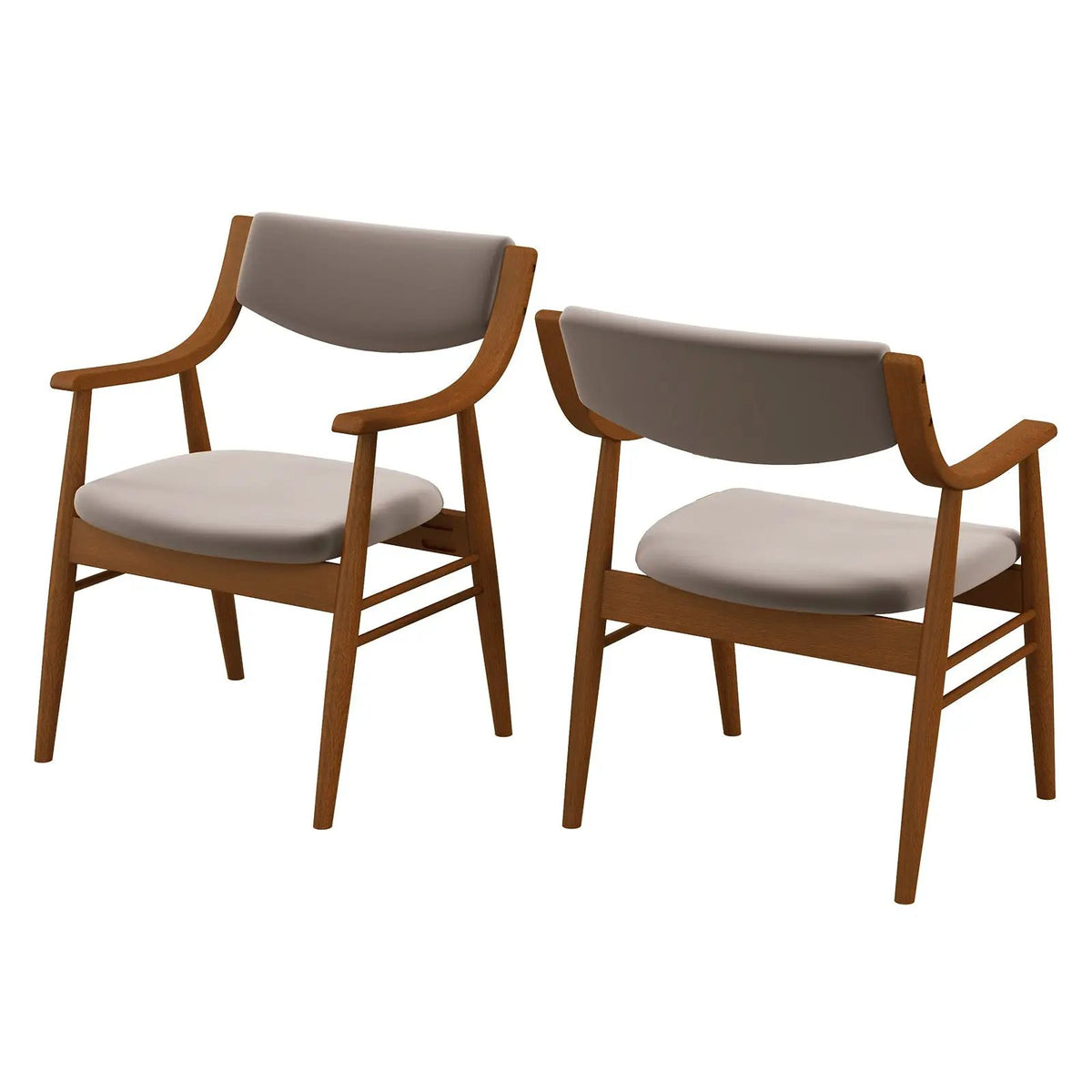 Wooden Dining Chair Set of 2 with Padded Seat and Back by DirectDeals