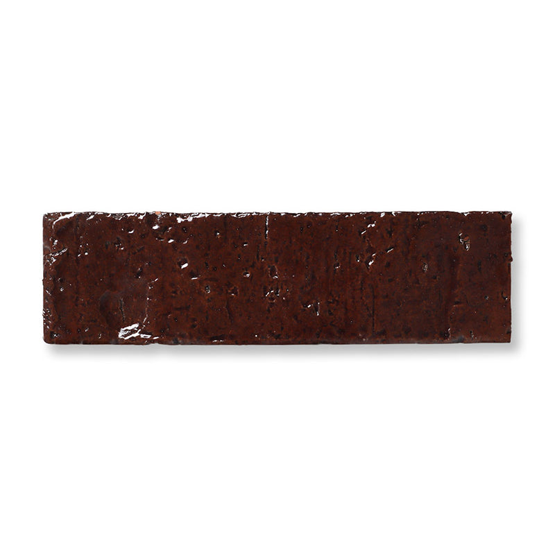 Woody Brown Glossy Subway Glazed Terracotta Tiles 2 3/4x9 3/4 Glazed Terracotta Glossy 4x12 Tiles