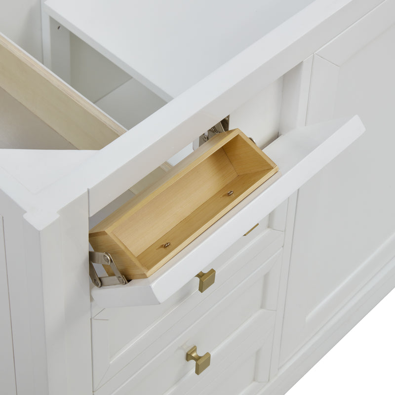 James Martin Chicago 60" Double Vanity Cabinet, Glossy White, view 16