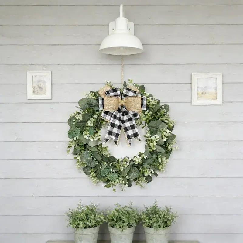 Wreath - Fresh Eucalyptus Green Artificial by House Of Avana