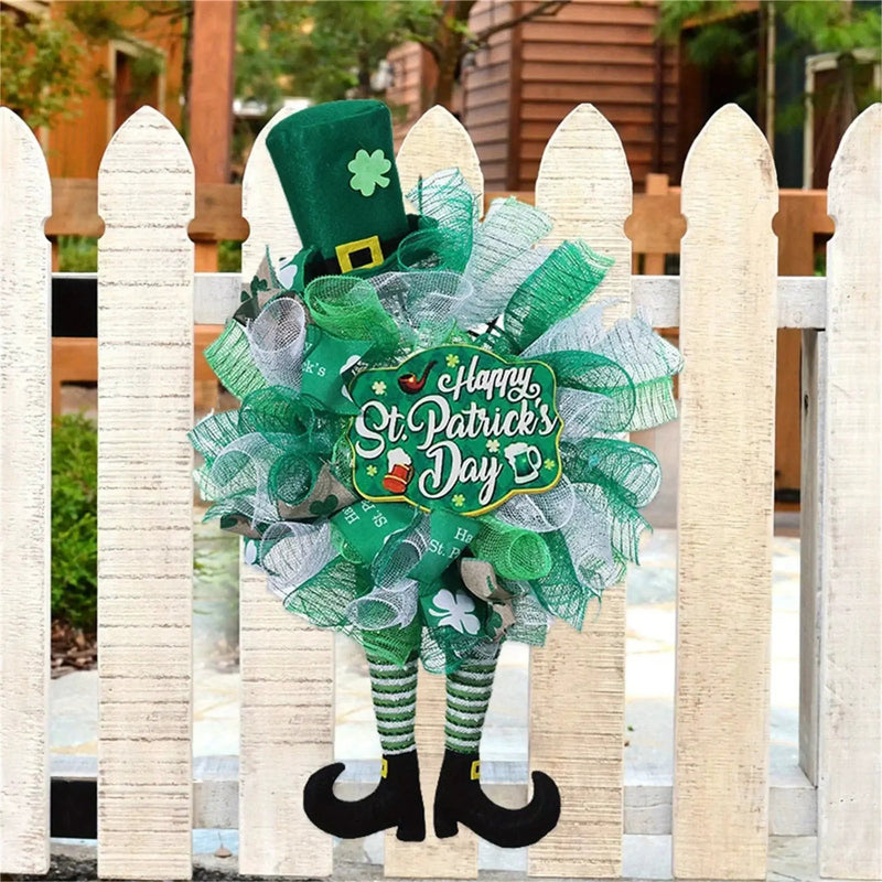 Wreath - Irish Green Mesh Ribbon by House Of Avana