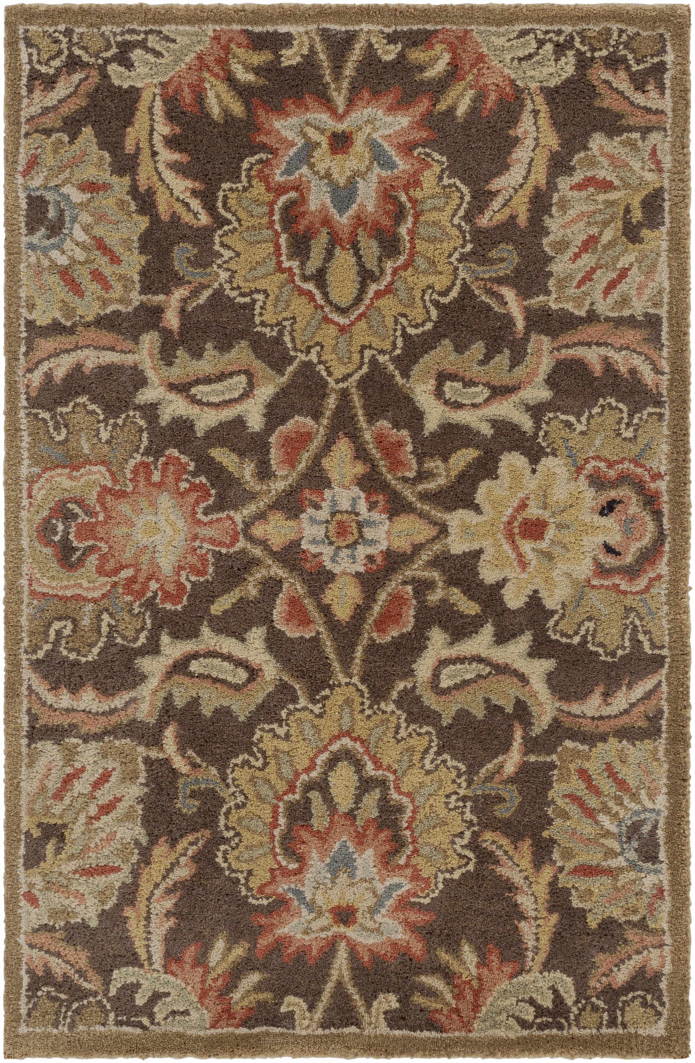 Chesterton 1028 Hand Tufted Brown Wool Rug by Boutique Rugs