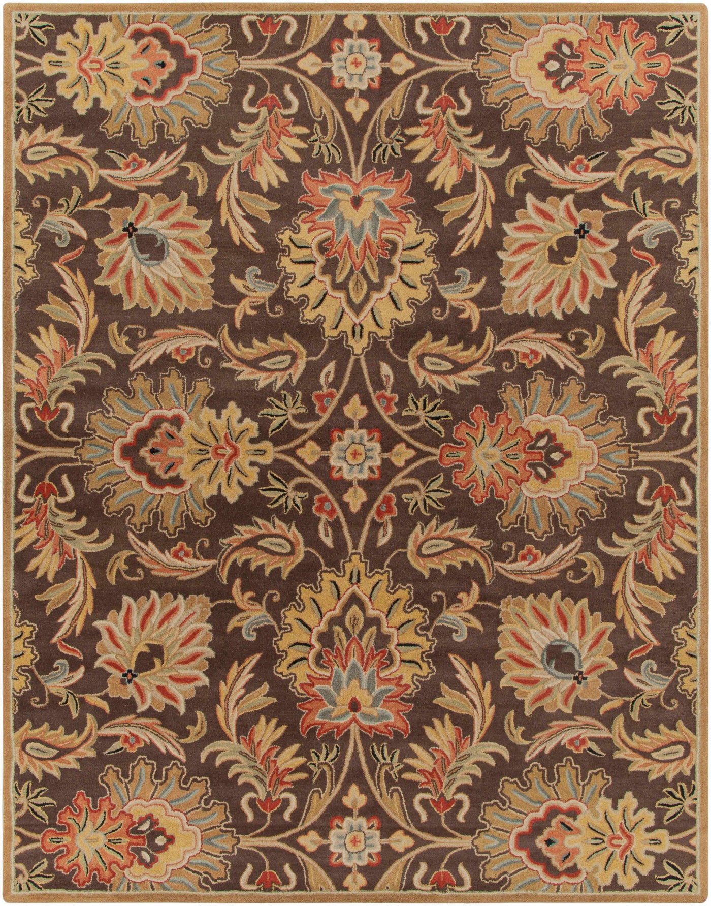 Chesterton 1028 Hand Tufted Brown Wool Rug by Boutique Rugs