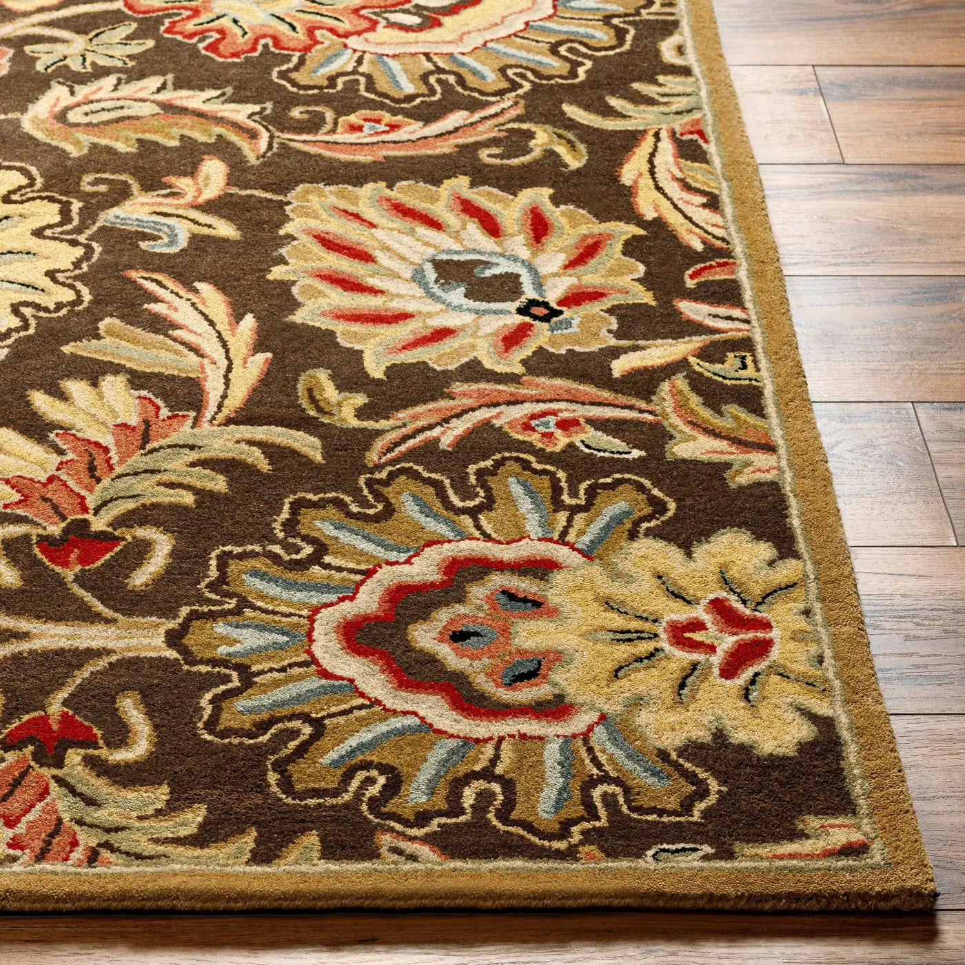 Chesterton 1028 Hand Tufted Brown Wool Rug by Boutique Rugs