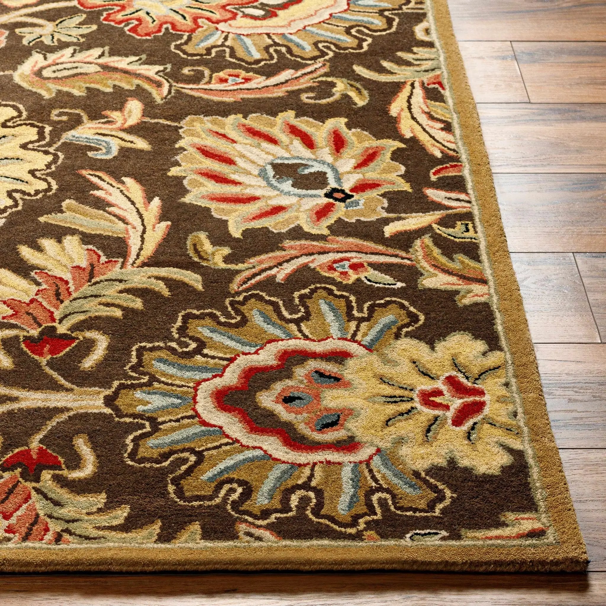 Chesterton 1028 Hand Tufted Brown Wool Rug by Boutique Rugs