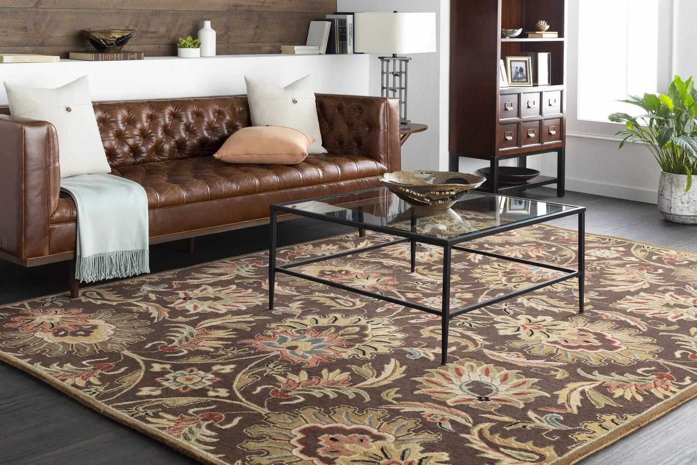 Chesterton 1028 Hand Tufted Brown Wool Rug by Boutique Rugs