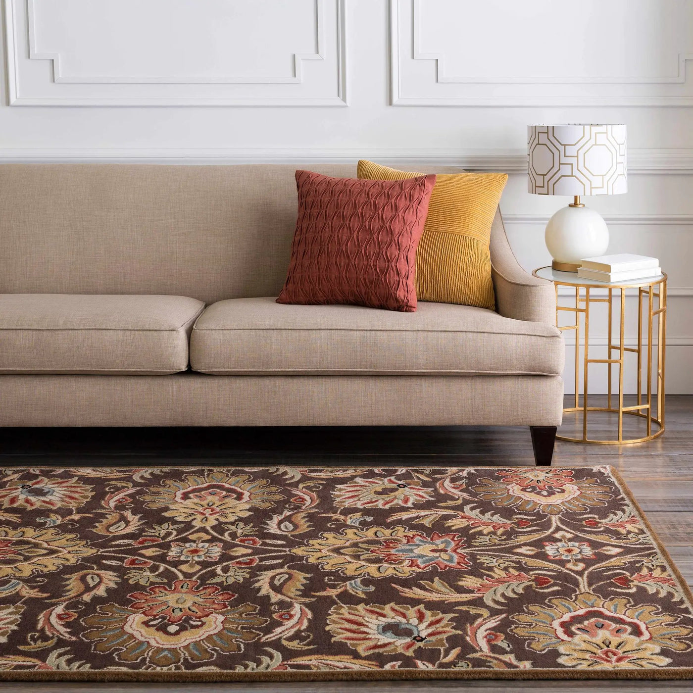 Chesterton 1028 Hand Tufted Brown Wool Rug by Boutique Rugs