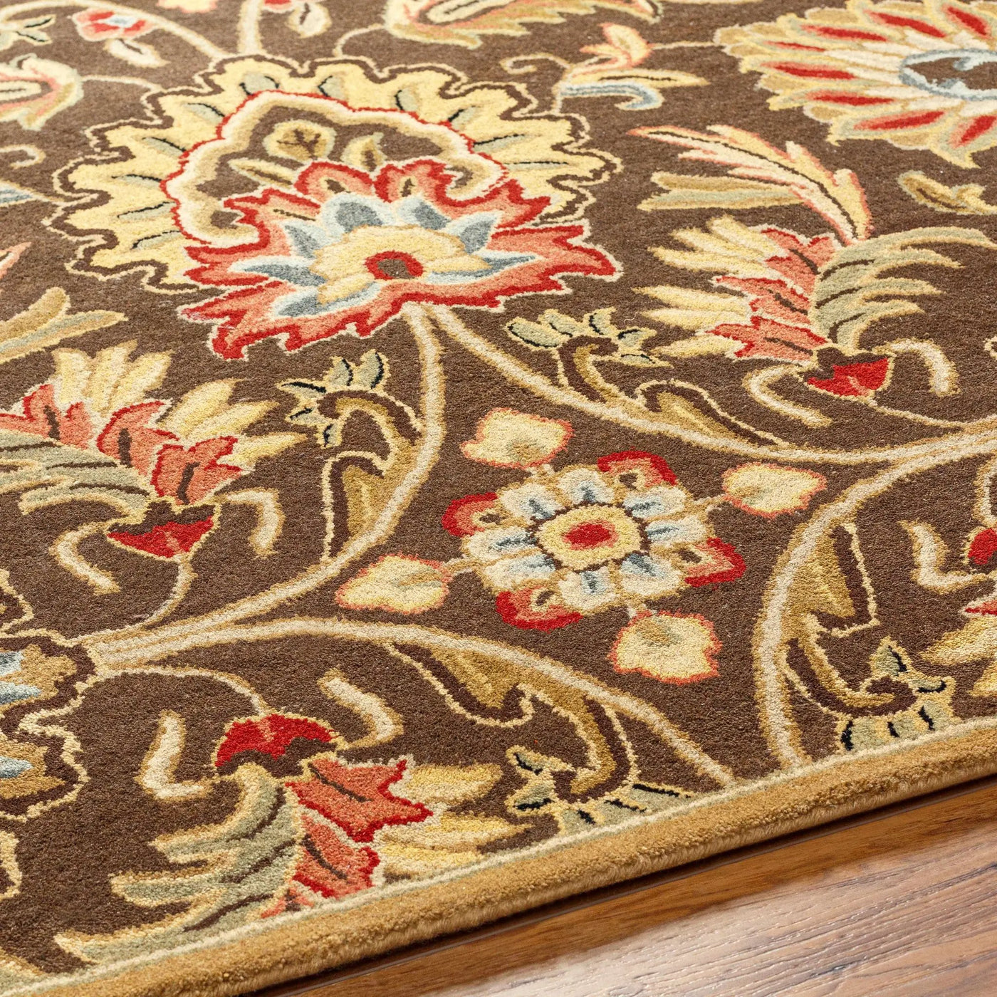 Chesterton 1028 Hand Tufted Brown Wool Rug by Boutique Rugs