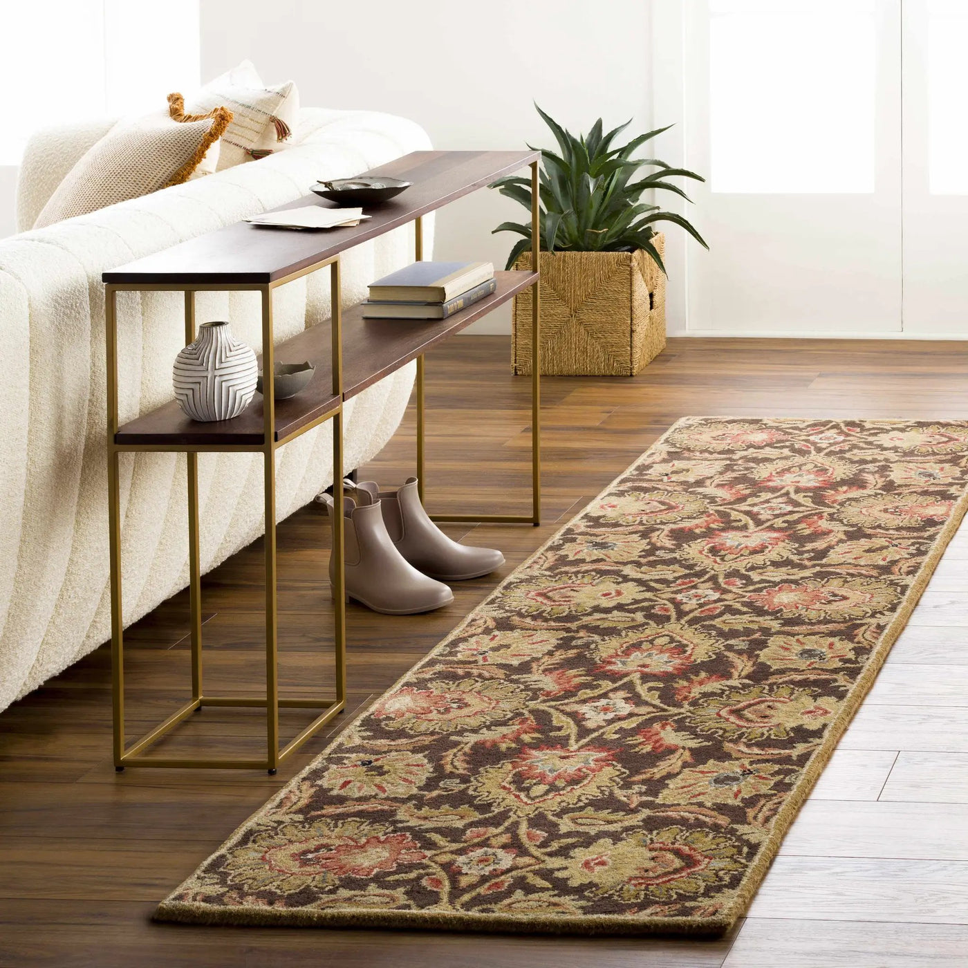 Chesterton 1028 Hand Tufted Brown Wool Rug by Boutique Rugs
