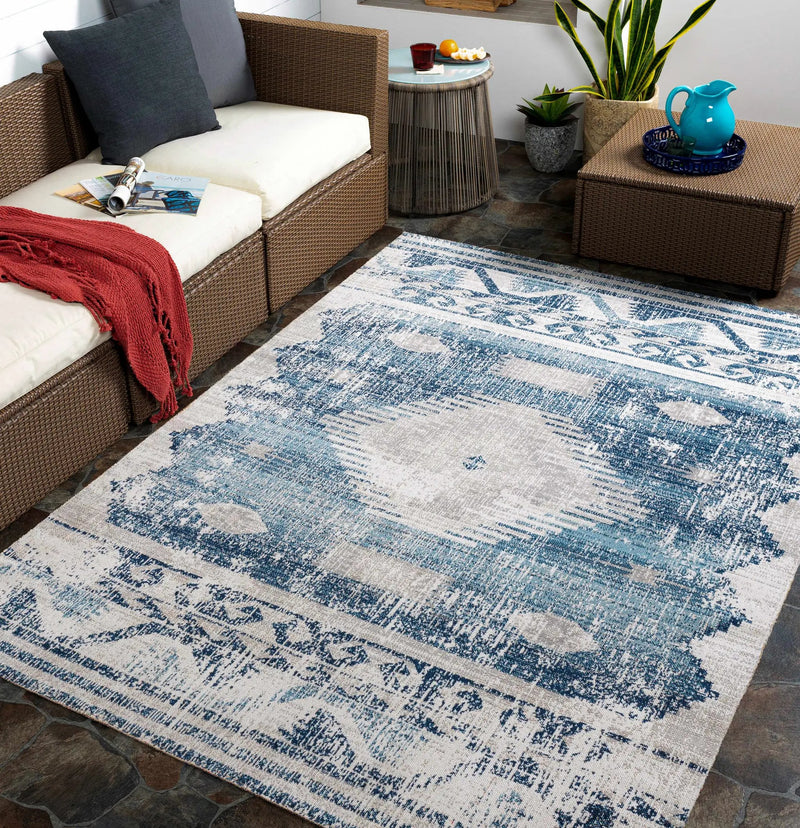 Westmount Denim Aztec Outdoor Area Rug by Boutique Rugs