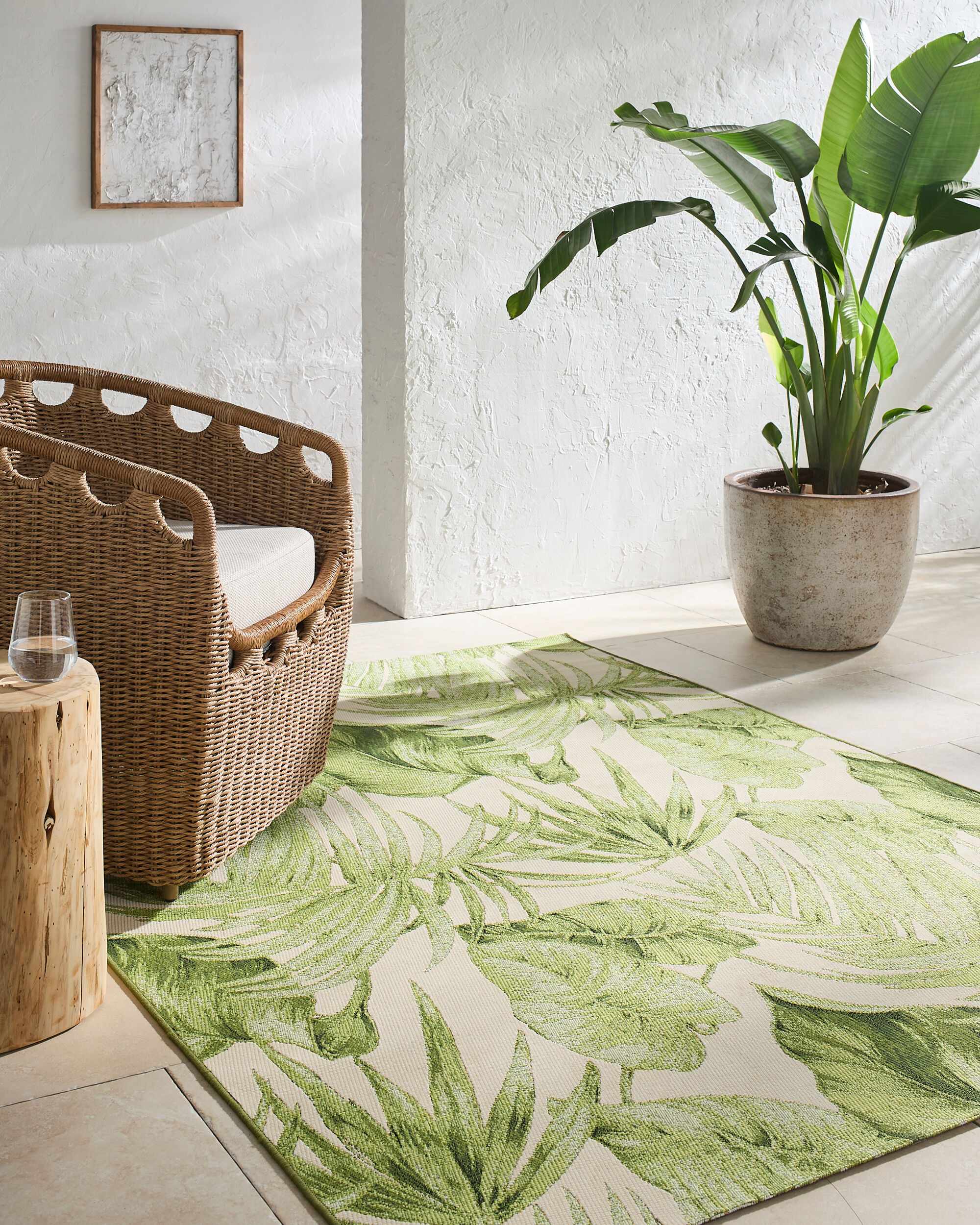 Amirah Green Outdoor Area Rug by Boutique Rugs
