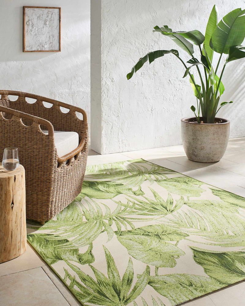 Amirah Green Outdoor Area Rug by Boutique Rugs